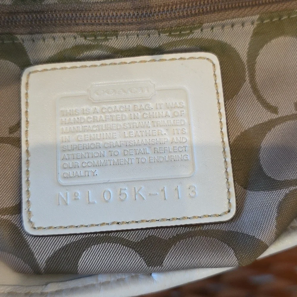 Coach Vintage 2005 Legacy Straw Tote
